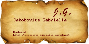 Jakobovits Gabriella névjegykártya